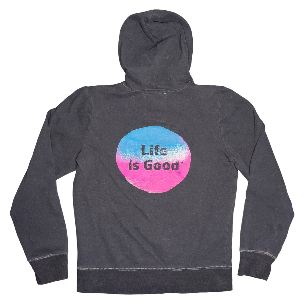 Life Is Good Women's Small Graphic Logo Pullover Hoodie Sweatshirt Classic Fit